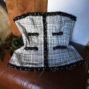 WHBM strapless corset